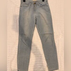 Zara Blue Checkered Women Jeans